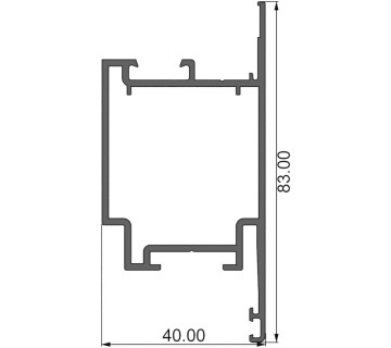 Алюминиевый профиль 390006 | полотно двери наружного открывания