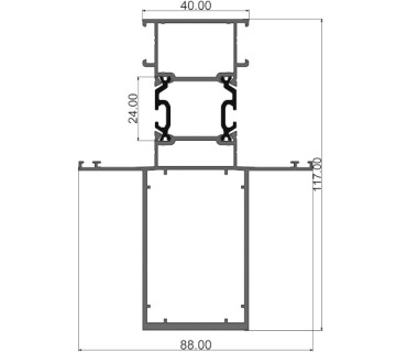 Стойка витражная 315 С07