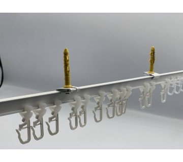 Карниз алюмінієвий 801044 білий 3 м гнучкий