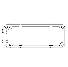 B09 004 АЛЮМИНИЕВЫЙ ПРОФИЛЬ ТРУБА ПРЯМОУГОЛЬНАЯ 119.4 Х 43.4 Х 4