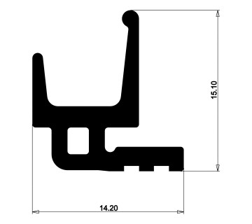 Уплотнитель для алюминиевых окон и дверей E03 006 03