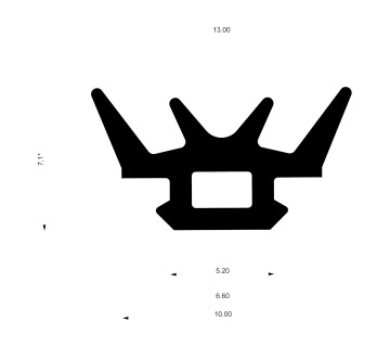 Уплотнитель для алюминиевых фасадов E02 024 03