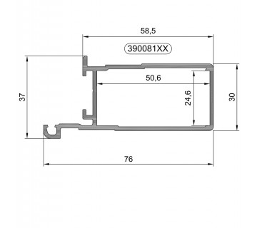 Алюминиевый профиль 390081