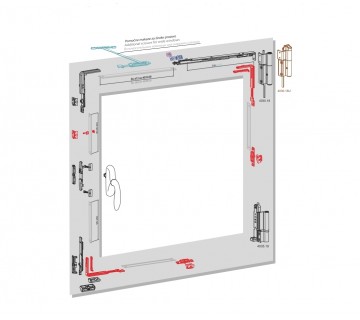 Набор фурнитуры 4036.00 - ширина створки 435-535мм