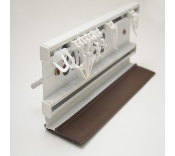 КАРНИЗ АЛЮМИНИЕВЫЙ ПОТОЛОЧНЫЙ ДВУХРЯДНЫЙ БЕЛЫЙ 2,5 М 801052