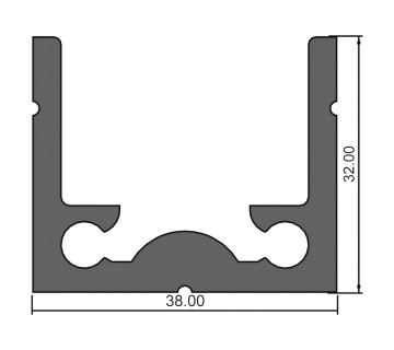 Опора алюминиевая 390 D10 00