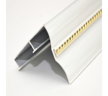КАРНИЗ АЛЮМИНИЕВЫЙ  ДВУХРЯДНЫЙ БЕЛЫЙ 3,5 М 801038