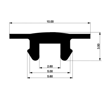 E04 015 Уплотнитель фасадный под установку ригеля