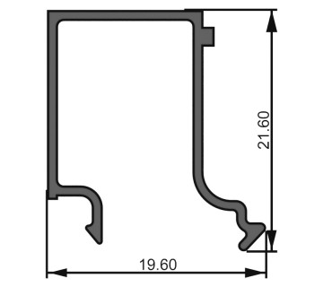 Алюминиевый профиль А05026 | штапик перегородки Д40 под 6 мм
