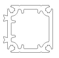 B09 001 АЛЮМИНИЕВЫЙ ПРОФИЛЬ ТРУБА ПРЯМОУГОЛЬНАЯ  45.4 Х 43.4 Х 4