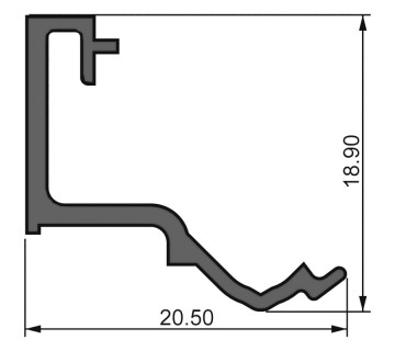 Алюминиевый профиль А05020 |  штапик серии Д40 - под ст-т 24мм