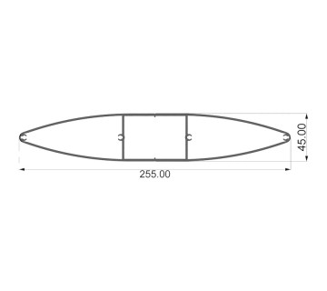 Алюминиевый профиль 800 115 | ламель "самолётное крыло"