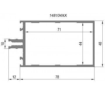 148 104 - стойка-ригель 78 мм