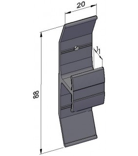КЛЯММЕР ФАСАДНЫЙ АЛЮМИНИЕВЫЙ 107 D30