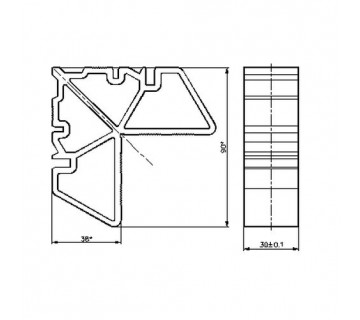 360 D01 Вкладиш для полотна дверей