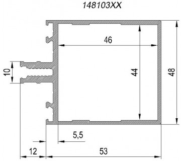 148 103  - стойка-ригель 53 мм