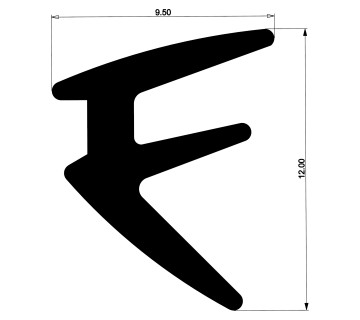 Уплотнитель для алюминиевых окон и дверей E01 007 03