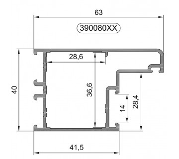Алюминиевый профиль 390080