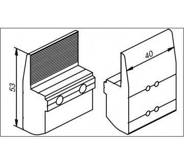 803 D14 Тримач для скла замикающий
