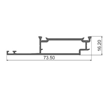 Алюминиевый профиль створки наружный 315007 | Створка окна 75мм (фурн-й паз 16мм)