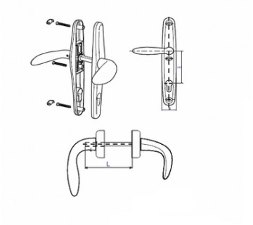 НАЖИМНОЙ ГАРНИТУР STUBLINA 1073.10. (E=85mm, B=25mm, L=120)