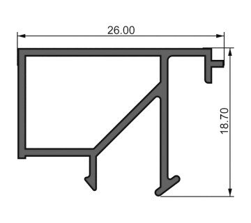 Алюминиевый профиль А05021 |  штапик серии Д40 - под стекло