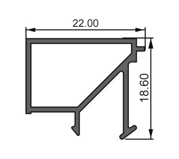 Алюминиевый профиль А05024 | штапик серии Д40 - под зап. 10 - 8мм