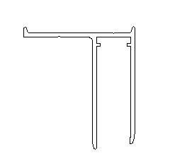 Алюминиевый профиль 380011 | примыкание двери к стене