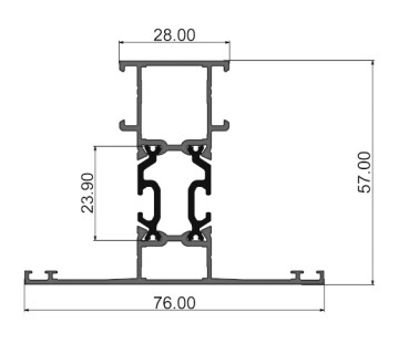 Импост 76 мм 351 С02