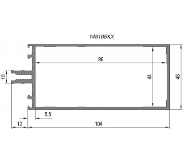 148 105 - стойка-ригель 104 мм