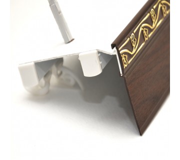 КАРНИЗ АЛЮМИНИЕВЫЙ ПОТОЛОЧНЫЙ ДВУХРЯДНЫЙ БЕЛЫЙ 3,5 М 801052