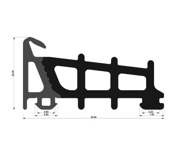 Уплотнитель для алюминиевых окон и дверей E04 030