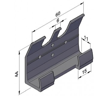 КЛЯММЕР ФАСАДНЫЙ АЛЮМИНИЕВЫЙ 107 D29