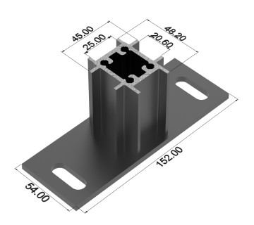 Опора малая нижняя-верхняя D10 A55 | применяется в системе ТФ50К
