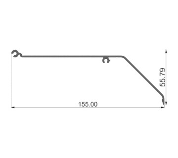 Алюминиевый профиль 800 113 | ламель 155 мм