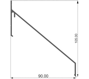 Алюминиевый профиль 800 107 | жалюзи 90 мм для паркингов