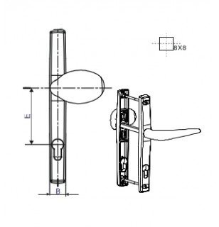 НАЖИМНОЙ ГАРНИТУР STUBLINA 1186.10 (E=85mm, B=30mm)