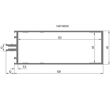 148 106 - стойка-ригель 128 мм