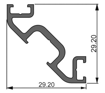 Алюминиевый профиль 105 001 | прижимная планка на 90 градусов