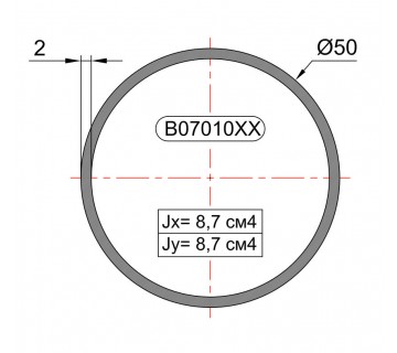 B07 010 Труба круглая 50х2