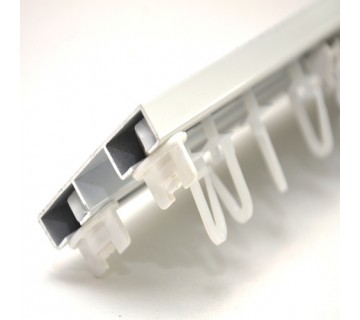 КАРНИЗ АЛЮМИНИЕВЫЙ ДВУХРЯДНЫЙ БЕЛЫЙ, ДВОЙНОЙ МОЛДИНГ 2,5 М  801017