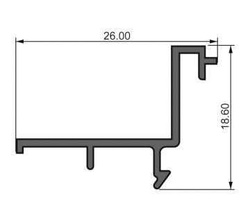 Алюминиевый профиль А05019 | штапик серии Д40 - под стекло