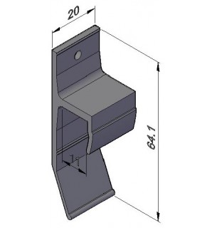 КЛЯММЕР ФАСАДНЫЙ АЛЮМИНИЕВЫЙ 107 D32