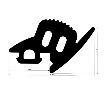 Уплотнитель для алюминиевых фасадов E02 043 03