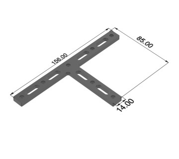 Алюминиевый профиль A01 020 | кронштейн-держатель стекла-стеклопакета