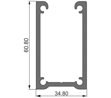 Алюминиевый профиль A01 020 | вкладыш-опора в стойку-ригель системы Т38