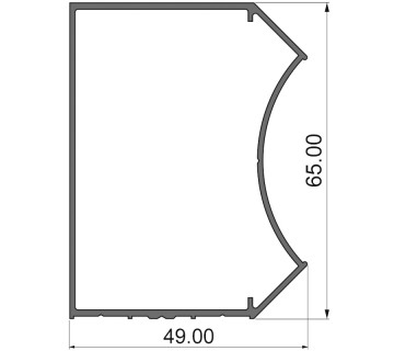 Алюминиевый профиль 381 006 | угловая стойка перегородки одинарное остекление
