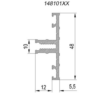 148 101 -  стойка-ригель 5,5 мм