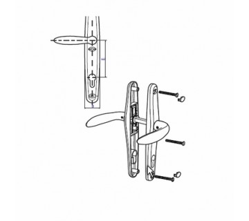 НАЖИМНОЙ ГАРНИТУР STUBLINA 1071.10. (E=85mm, B=25mm)