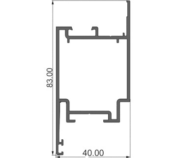 Алюминиевый профиль 390007 | полотно двери внутреннего открывания